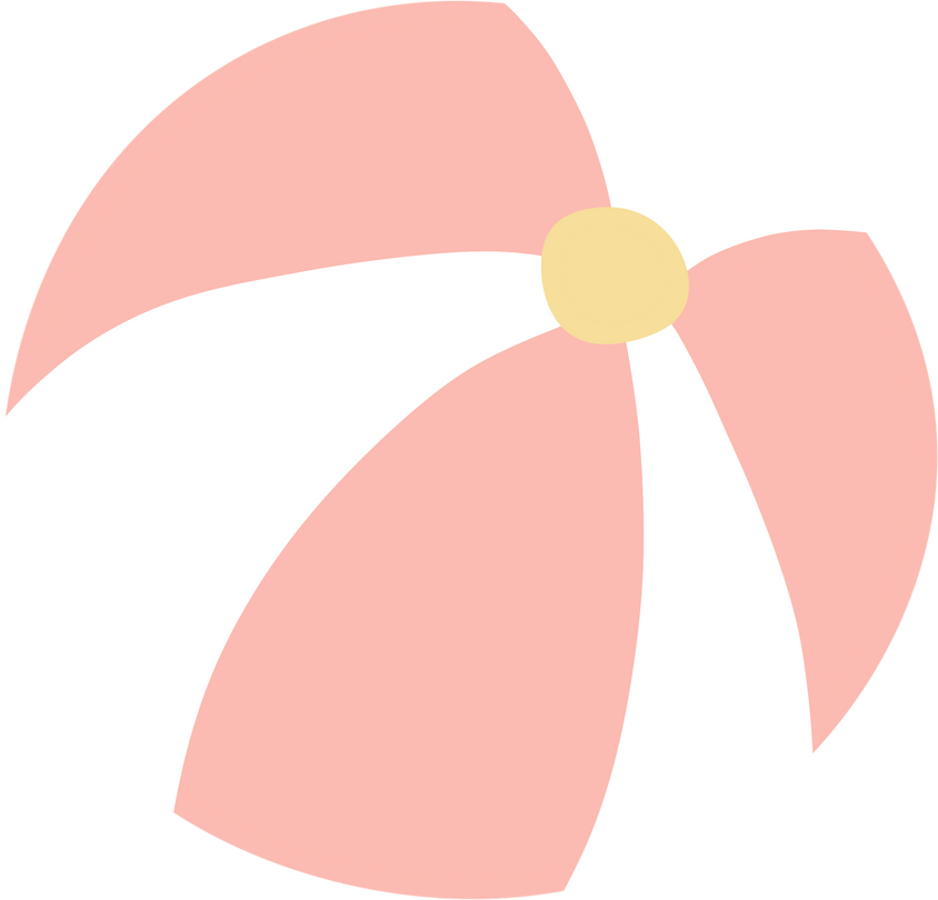 Pastel pink beach ball doodle